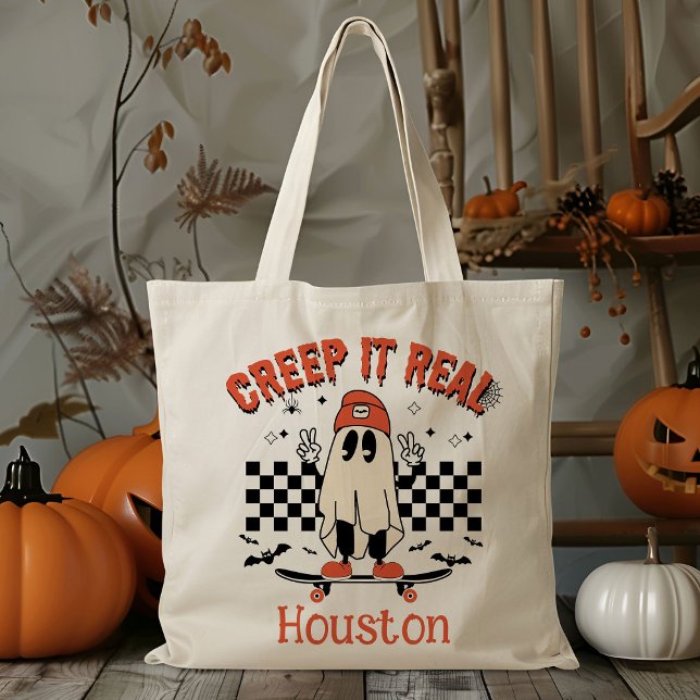 Personalised Creep It Real Trick Or Treat Candy Tote Bag (Creator Uploaded)