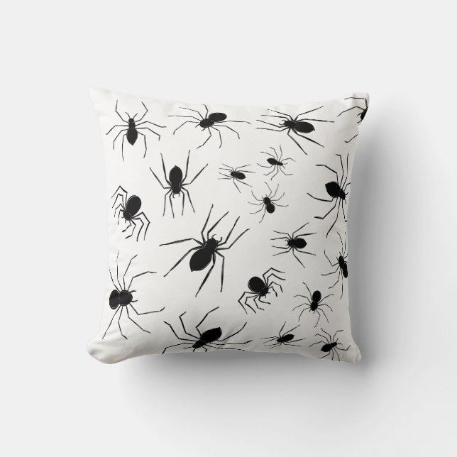 Personalised Creepy Spiders Halloween Cushion (Front)