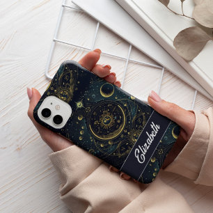 Personalised Crescent Moon And Stars Celestial iPhone 12 Case