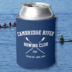 Personalised Crew Rowing Logo Oars Team Name Year Can Cooler