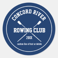Personalised Crew Rowing Logo Oars Team Name Year
