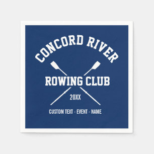 Personalised Crew Rowing Logo Oars Team Name Year Napkin