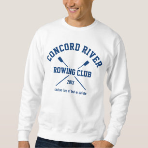 Personalised Crew Rowing Logo Oars Team Name Year Sweatshirt