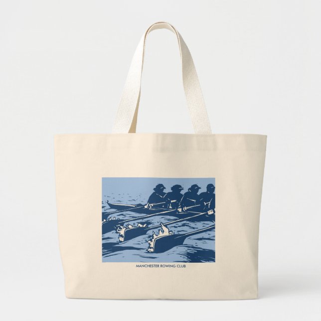Personalised Crew Rowing Tote Bag in Blue (Front)