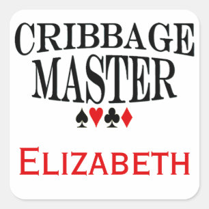 Personalised Cribbage Master Square Sticker
