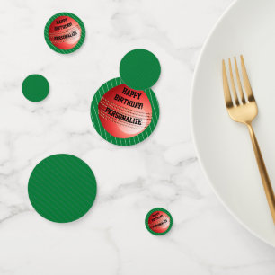 Personalised Cricket Ball Happy Birthday Confetti