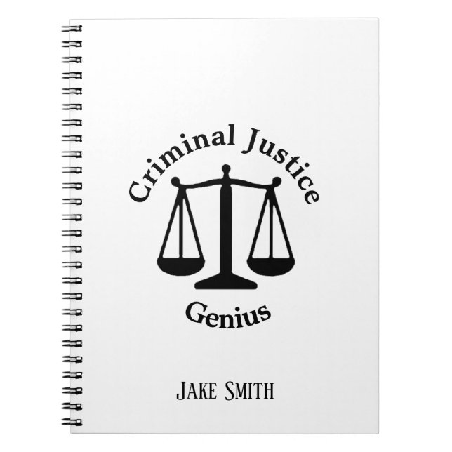 Personalised Criminal Justice Genius Notebook (Front)