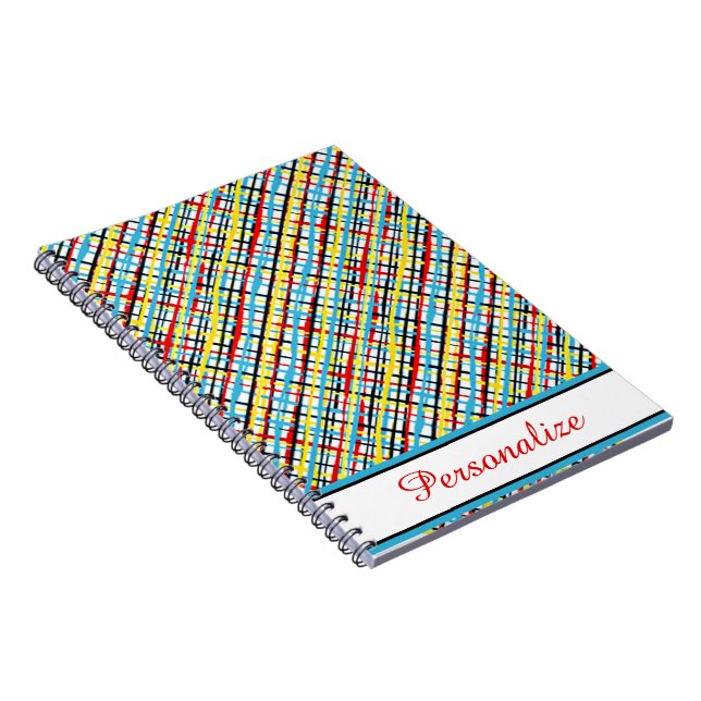 Personalised Crisscross pattern Notebook (Right Side)