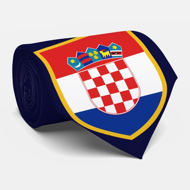 Personalised Croatia Flag Tie (Rolled)