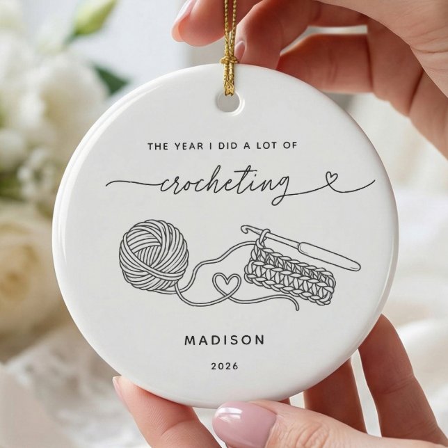 Personalised Crochet Lover Christmas Ornament (Creator Uploaded)