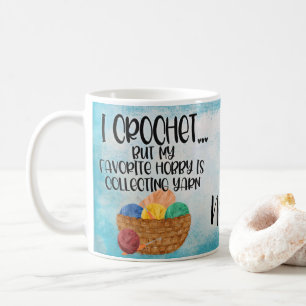 Personalised Crochet Yarn Design Coffee Mug Cup
