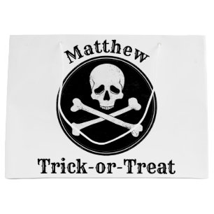 Personalised Cross Bones Halloween Bag