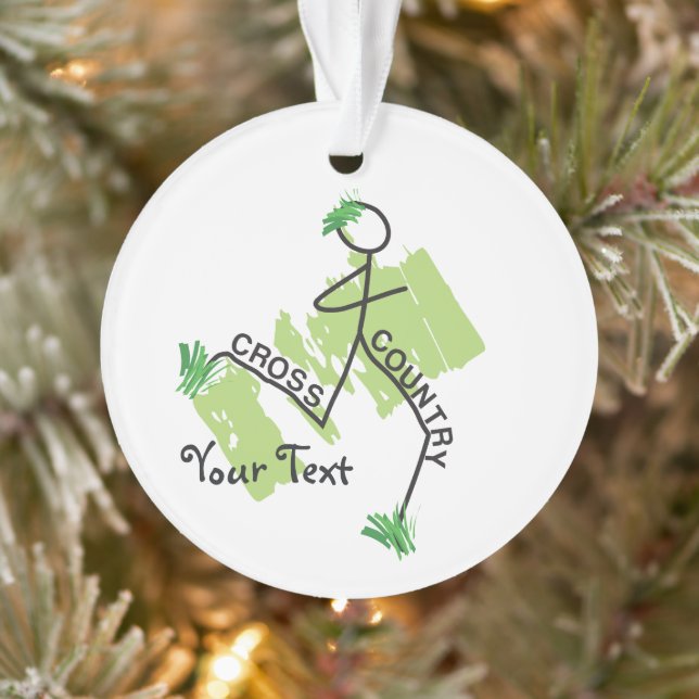 Personalised Cross Country Funny © Grass Runner Ornament (Tree)