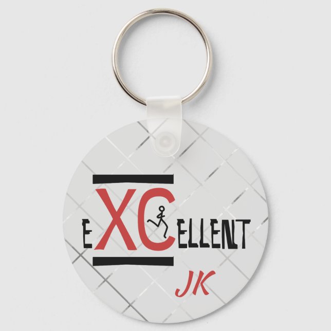 Personalised Cross Country XC eXCellent Runner Key Ring (Front)