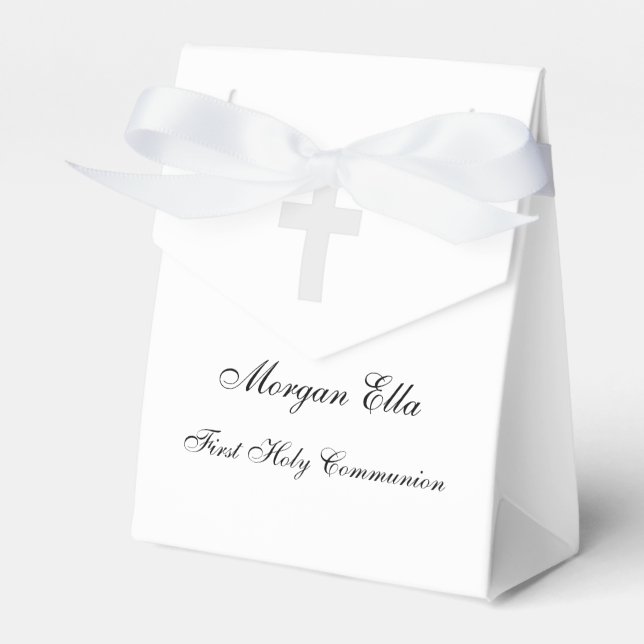 Personalised Cross Tent Favour Boxes (Front Side)