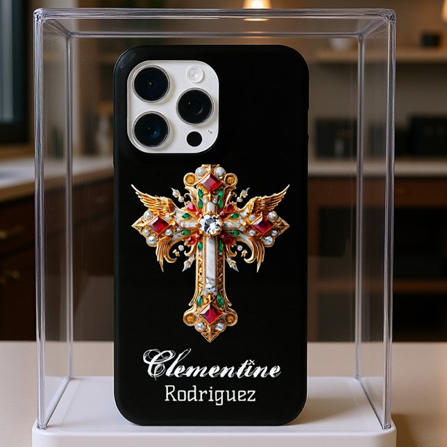 Personalised Cross ,Your Name models 11-15 Fits Case-Mate iPhone Case (Creator Uploaded)