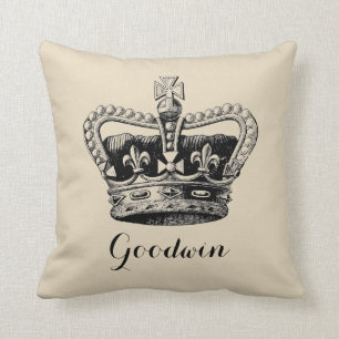 Personalised Crown Decorative Throw Pillow
