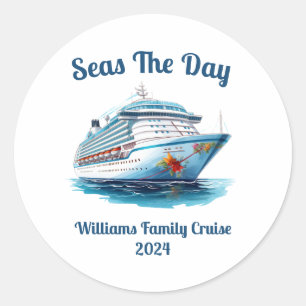 Personalised Cruise Design - Individuals or Groups Classic Round Sticker