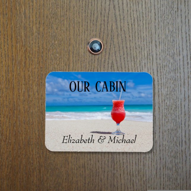 Personalised Cruise Door Beach Ocean Cocktail Magnet (Creator Uploaded)