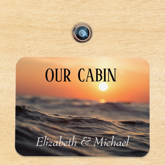 Personalised Cruise Door Beach Ocean Sunset Magnet (Creator Uploaded)