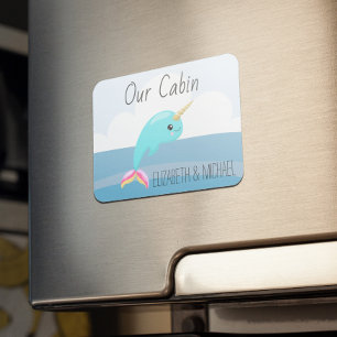 Personalised Cruise Door Sea Narwhale Unicorn Magnet