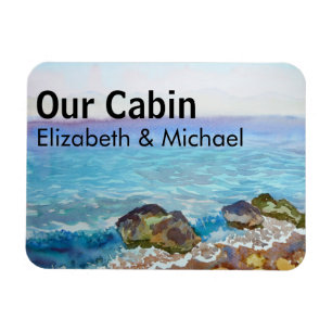 Personalised Cruise Door Sea Watercolor Ocean Magnet