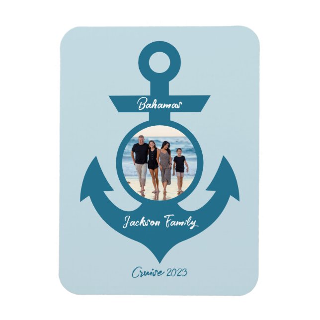 Personalised Cruise Family Trip with Your Photo Magnet (Vertical)