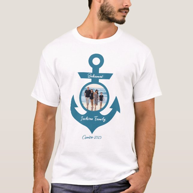 Personalised Cruise Family Trip with Your Photo T-Shirt (Front)