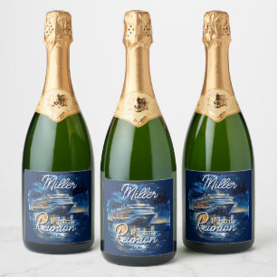 Personalised Cruise Ship Family Reunion Sparkling Wine Label