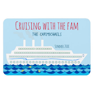 Personalised Cruise Ship Themed Magnet