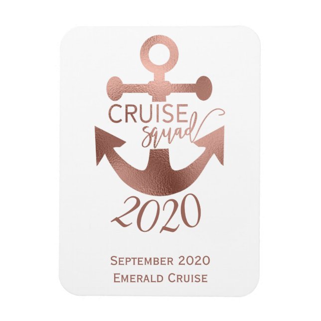Personalised Cruise Squad Birthday Family Trip Magnet (Vertical)