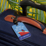 Personalised Cruise Tag | Funny Cruising Travel<br><div class="desc">Stand out in the cruise port terminal with this hilarious travel bag tag. This luggage tag features a vintage style cruise liner ship,  your name,  and the funny saying "when the ship hits the fan... go cruising".</div>