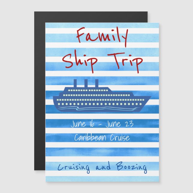 Personalised Cruise Themed Stateroom Magnet (Front/Back)