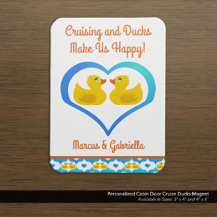 Personalised Cruising Ducks Cabin Door Magnet