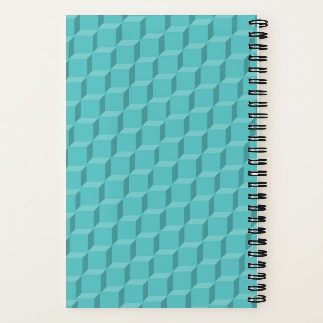 Personalised Cubes Spiral Notebook (Back)