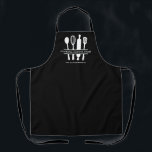 Personalised Culinary Kitchen Cooking Apron<br><div class="desc">Personalised Custom Black Apron with Kitchen Utensils Design. This modern apron is perfect for culinary schools, cooking class nights out, bakeries, or any food-focused business that wants a fun and professional touch. The design features kitchen utensils across the top, with a space to write a name, phrase, or class title...</div>