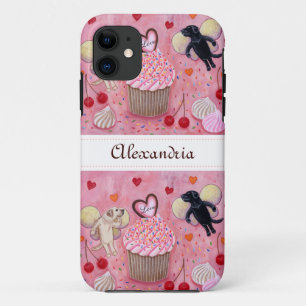 Personalised Cupcake and Labrador Fairies iPhone 11 Case