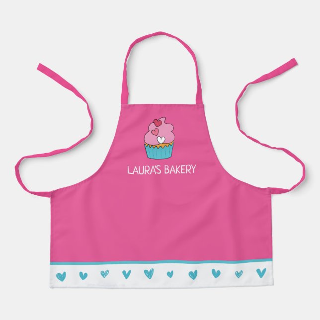 Personalised Cupcake Apron for girls (Front)