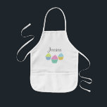 Personalised cupcake baking apron for children<br><div class="desc">Personalised cupcake baking apron for children. In beige,  yellow or white. Funny baker gift for little kids and cupcake lovers. Girlie girl design with elegant script text. Colourful image with pastel colours pink blue green etc. Fun birthday party idea.</div>