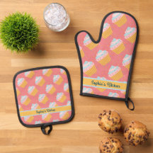 Personalised Cupcake Mitt & Pot Holders, Gift