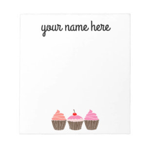 Personalised Cupcake Notepad