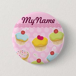 Personalised Cupcakes 6 Cm Round Badge