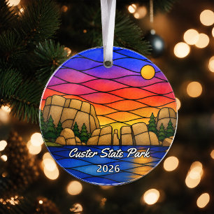 Personalised Custer State Park Acrylic Ornament, C Ornament