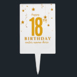 Personalised custom 18th birthday cake topper<br><div class="desc">Perfect personalised custom 18th birthday decoration for cake and cupcakes.
Click edit design to start.</div>