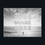 Personalised Custom 2 Photo Black And White  Postcard<br><div class="desc">Upload your photo and create your personalised Black And White Postcard! Make your perfect gift for friends, couple, kids and family, create your best keepsake, say hello to your belovew ones from your trips! Do you want to buy this beach landscapes without personalise it? These amazing photos by Frank Mckenna...</div>