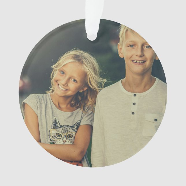 Personalised Custom 2 Photo Double Sided Ornament (Front)