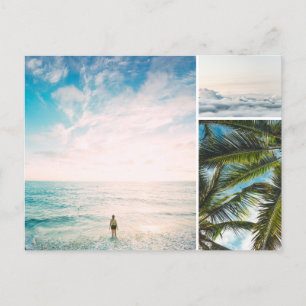 Personalised Custom 3 Photo Postcard