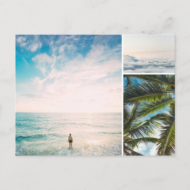 Personalised Custom 3 Photo Postcard (Front)