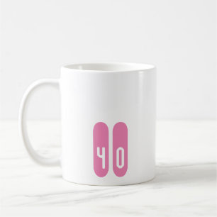 Personalised Custom 40 Mug,  40th birthday Coffee Mug