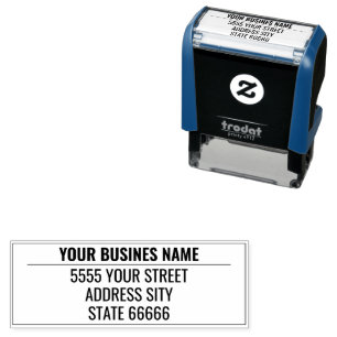Personalised Custom Address Self-inking Stamp